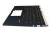 Keyboard incl. topcase RU (russian) black/blue with backlight original suitable for Asus ZenBook 14 UX433FA