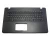 Keyboard incl. topcase SF (swiss-french) black/black original suitable for Asus F751LD