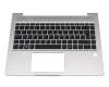 Keyboard incl. topcase SP (spanish) black/silver with backlight original suitable for HP ProBook 440 G7