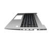 Keyboard incl. topcase SP (spanish) black/silver with backlight original suitable for HP ProBook 440 G7