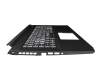 Keyboard incl. topcase UA (ukrainian) black/white/black with backlight original suitable for Acer Nitro 5 AN517-41