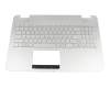 Keyboard incl. topcase UA (ukrainian) silver/silver with backlight original suitable for Asus N551JX