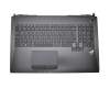 Keyboard incl. topcase UK (english) black/black with backlight original suitable for Asus ROG G750JH