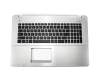 Keyboard incl. topcase US (english) black/silver original suitable for Asus F750LB
