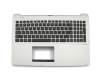 Keyboard incl. topcase US (english) black/silver original suitable for Asus Transformer Book Flip TP550LD