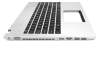 Keyboard incl. topcase US (english) black/silver with backlight original suitable for Asus N56VJ