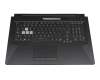 Keyboard incl. topcase US (english) black/white/black with backlight original suitable for Asus TUF F17 FX706LI