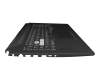 Keyboard incl. topcase US (english) black/white/black with backlight original suitable for Asus TUF F17 FX706LI
