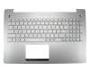 Keyboard incl. topcase US (english) silver/silver with backlight original suitable for Asus ROG G550JX