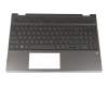 L12731-041 original HP keyboard incl. topcase DE (german) black/black with backlight