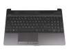 L18521-063 original HP keyboard incl. topcase DE (german) black/black