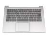 L1CZ876000G original Lenovo keyboard incl. topcase DE (german) grey/silver with backlight