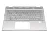 L47858-041 original HP keyboard incl. topcase DE (german) silver/silver with backlight