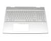 L53815-041 original HP keyboard incl. topcase DE (german) silver/silver with backlight (DIS)