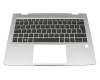 L56443-041 original HP keyboard incl. topcase DE (german) black/silver with backlight