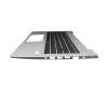 L65224-041 original HP keyboard incl. topcase DE (german) black/silver with backlight (Heatshield)