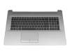 L83727-041 original HP keyboard incl. topcase DE (german) black/silver with backlight w/o ODD