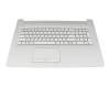 L92785-BG1 original HP keyboard incl. topcase SF (swiss-french) silver/silver with backlight