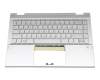 L96519-041 original HP keyboard incl. topcase DE (german) silver/silver with backlight