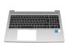 LG-GN5101RF original HP keyboard incl. topcase DE (german) black/silver with backlight