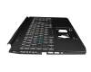 LG05P_P10B3L original Acer keyboard incl. topcase DE (german) black/white/black with backlight (Connection cable 16mm)