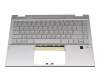 M01289-041 original HP keyboard incl. topcase DE (german) silver/silver with backlight Fingerprint / backlight