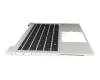 M07090-041 original HP keyboard incl. topcase DE (german) black/silver with backlight and mouse-stick