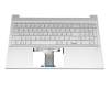 M14598-041 original HP keyboard incl. topcase DE (german) silver/silver with backlight
