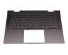 M30782-041 original HP keyboard incl. topcase DE (german) black/black with backlight