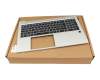 M35816-041 original HP keyboard incl. topcase DE (german) black/silver with backlight and mouse-stick