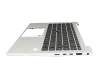 M36311-041 original HP keyboard incl. topcase DE (german) black/silver with backlight and mouse-stick