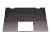 M45489-041 original HP keyboard incl. topcase DE (german) black/black with backlight