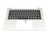 N45442-041 original HP keyboard incl. topcase DE (german) black/silver with backlight