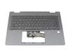 NB6837E original Lenovo keyboard incl. topcase BE (belgian) grey/grey with backlight