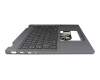 NB6837E original Lenovo keyboard incl. topcase BE (belgian) grey/grey with backlight