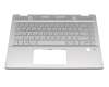 NJTA01a100 original HP keyboard incl. topcase DE (german) silver/silver with backlight