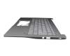 NKI13130WZ original Acer keyboard incl. topcase DE (german) silver/silver with backlight