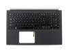 NKI17170F3 original Acer keyboard incl. topcase DE (german) black/black with backlight