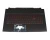 NSK-FB1BN 0G original MSI keyboard incl. topcase DE (german) black/red/black with backlight