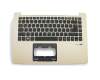 NSK-RDEBU 0G original Acer keyboard incl. topcase DE (german) black/gold with backlight