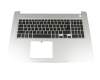 P1YCM original Dell keyboard incl. topcase DE (german) black/silver