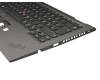 PK131AF2B11 original Lenovo keyboard incl. topcase DE (german) black/grey with backlight and mouse-stick