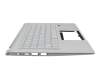 PK1334G1G00 original Acer keyboard incl. topcase US (english) silver/silver with backlight