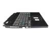 PK133MQ2B00 original Acer keyboard incl. topcase US (english) black/white/black with backlight