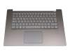 S1CQ84307H3 original Lenovo keyboard incl. topcase DE (german) grey/grey with backlight