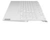 SG-A3080-2DA original LiteOn keyboard incl. topcase DE (german) white/white with backlight