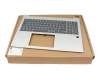 SG-B7310-2DA original HP keyboard incl. topcase DE (german) grey/silver with backlight