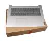 SN20M62767 original Lenovo keyboard incl. topcase DE (german) grey/silver (Fingerprint)