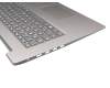 SN20M62767 original Lenovo keyboard incl. topcase DE (german) grey/silver (Fingerprint)