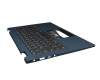 SN20W85253 original Lenovo keyboard incl. topcase DE (german) dark grey/blue with backlight blue
